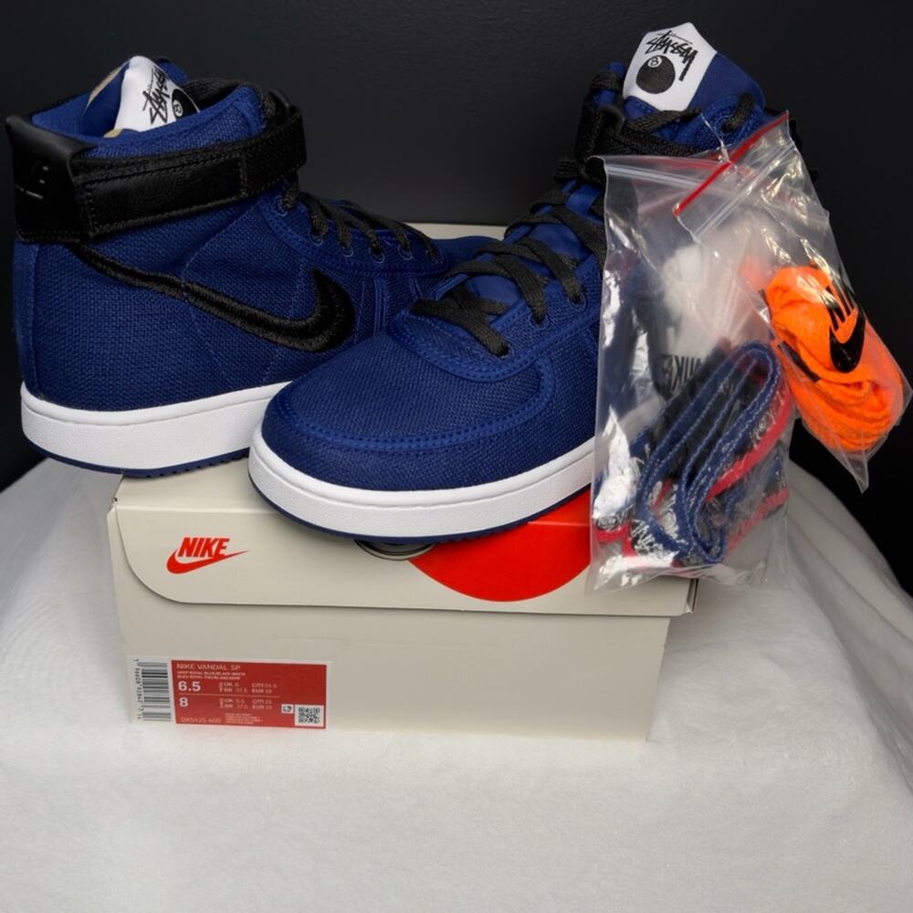 Nike Stussy x Vandal High ‘Deep Royal Blue’ | DX5425-400 | 8W/6.5Y\M - Picture 4 of 11